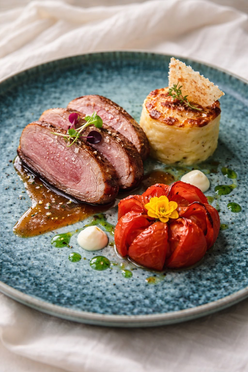 Magret de canard et gratin dauphinois